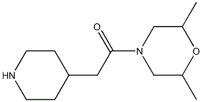 2,6-dimethyl-4-(piperidin-4-ylacetyl)morpholine Struktur