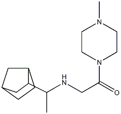 2-[(1-{bicyclo[2.2.1]heptan-2-yl}ethyl)amino]-1-(4-methylpiperazin-1-yl)ethan-1-one Struktur