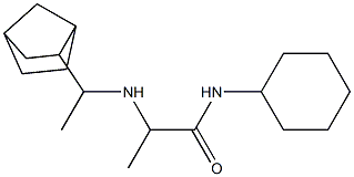 2-[(1-{bicyclo[2.2.1]heptan-2-yl}ethyl)amino]-N-cyclohexylpropanamide Struktur