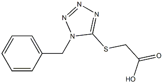 2-[(1-benzyl-1H-1,2,3,4-tetrazol-5-yl)sulfanyl]acetic acid Struktur