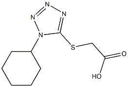 2-[(1-cyclohexyl-1H-1,2,3,4-tetrazol-5-yl)sulfanyl]acetic acid Struktur