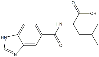 2-[(1H-benzimidazol-5-ylcarbonyl)amino]-4-methylpentanoic acid Struktur