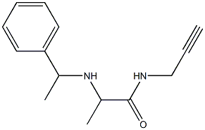 2-[(1-phenylethyl)amino]-N-(prop-2-yn-1-yl)propanamide Struktur