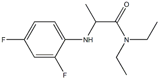 2-[(2,4-difluorophenyl)amino]-N,N-diethylpropanamide Struktur