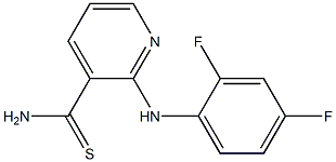 2-[(2,4-difluorophenyl)amino]pyridine-3-carbothioamide Struktur