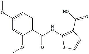 2-[(2,4-dimethoxybenzene)amido]thiophene-3-carboxylic acid Struktur