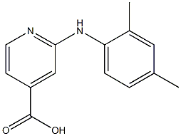 2-[(2,4-dimethylphenyl)amino]pyridine-4-carboxylic acid Struktur