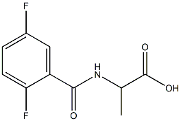 2-[(2,5-difluorobenzoyl)amino]propanoic acid Struktur