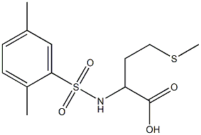 2-[(2,5-dimethylbenzene)sulfonamido]-4-(methylsulfanyl)butanoic acid Struktur