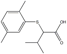 2-[(2,5-dimethylphenyl)sulfanyl]-3-methylbutanoic acid Struktur