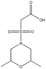 2-[(2,6-dimethylmorpholine-4-)sulfonyl]acetic acid Struktur