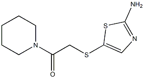 2-[(2-amino-1,3-thiazol-5-yl)sulfanyl]-1-(piperidin-1-yl)ethan-1-one Struktur