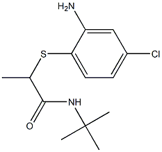 2-[(2-amino-4-chlorophenyl)sulfanyl]-N-tert-butylpropanamide Struktur