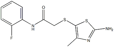 2-[(2-amino-4-methyl-1,3-thiazol-5-yl)thio]-N-(2-fluorophenyl)acetamide Struktur