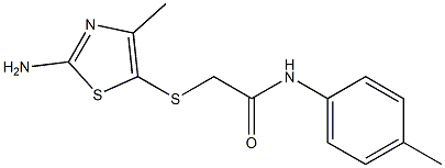 2-[(2-amino-4-methyl-1,3-thiazol-5-yl)thio]-N-(4-methylphenyl)acetamide Struktur