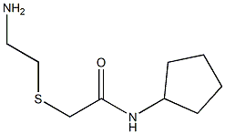 2-[(2-aminoethyl)sulfanyl]-N-cyclopentylacetamide Struktur