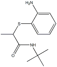 2-[(2-aminophenyl)sulfanyl]-N-tert-butylpropanamide Struktur