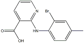 2-[(2-bromo-4-methylphenyl)amino]pyridine-3-carboxylic acid Struktur