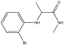 2-[(2-bromophenyl)amino]-N-methylpropanamide Struktur