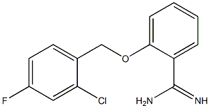 2-[(2-chloro-4-fluorobenzyl)oxy]benzenecarboximidamide Struktur