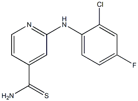 2-[(2-chloro-4-fluorophenyl)amino]pyridine-4-carbothioamide Struktur