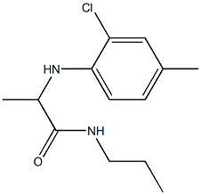 2-[(2-chloro-4-methylphenyl)amino]-N-propylpropanamide Struktur