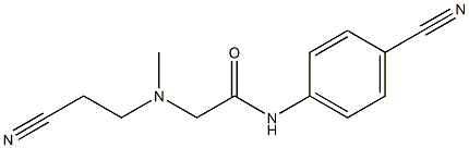 2-[(2-cyanoethyl)(methyl)amino]-N-(4-cyanophenyl)acetamide Struktur