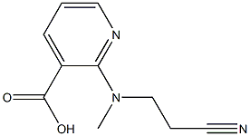 2-[(2-cyanoethyl)(methyl)amino]pyridine-3-carboxylic acid Struktur