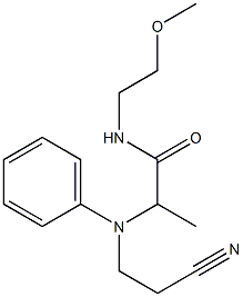 2-[(2-cyanoethyl)(phenyl)amino]-N-(2-methoxyethyl)propanamide Struktur