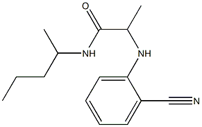 2-[(2-cyanophenyl)amino]-N-(pentan-2-yl)propanamide Struktur