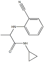 2-[(2-cyanophenyl)amino]-N-cyclopropylpropanamide Struktur