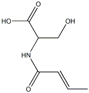 2-[(2E)-but-2-enoylamino]-3-hydroxypropanoic acid Struktur