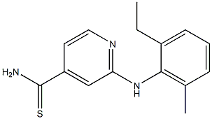 2-[(2-ethyl-6-methylphenyl)amino]pyridine-4-carbothioamide Struktur