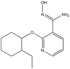 2-[(2-ethylcyclohexyl)oxy]-N'-hydroxypyridine-3-carboximidamide Struktur