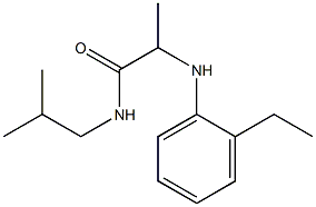 2-[(2-ethylphenyl)amino]-N-(2-methylpropyl)propanamide Struktur