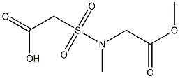 2-[(2-methoxy-2-oxoethyl)(methyl)sulfamoyl]acetic acid Struktur