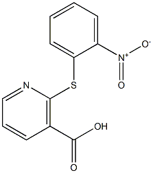 2-[(2-nitrophenyl)thio]nicotinic acid Struktur