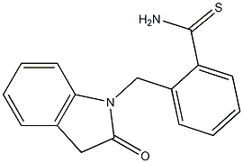 2-[(2-oxo-2,3-dihydro-1H-indol-1-yl)methyl]benzenecarbothioamide Struktur