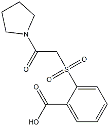 2-[(2-oxo-2-pyrrolidin-1-ylethyl)sulfonyl]benzoic acid Struktur