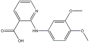 2-[(3,4-dimethoxyphenyl)amino]pyridine-3-carboxylic acid Struktur