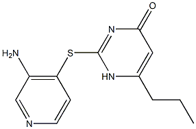 2-[(3-aminopyridin-4-yl)sulfanyl]-6-propyl-1,4-dihydropyrimidin-4-one Struktur