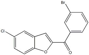 2-[(3-bromophenyl)carbonyl]-5-chloro-1-benzofuran Struktur