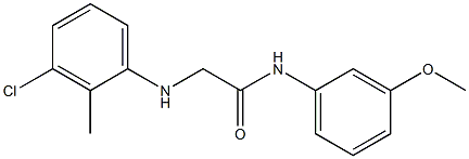 2-[(3-chloro-2-methylphenyl)amino]-N-(3-methoxyphenyl)acetamide Struktur