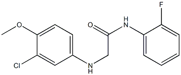 2-[(3-chloro-4-methoxyphenyl)amino]-N-(2-fluorophenyl)acetamide Struktur