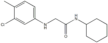 2-[(3-chloro-4-methylphenyl)amino]-N-cyclohexylacetamide Struktur