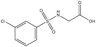 2-[(3-chlorobenzene)sulfonamido]acetic acid Struktur