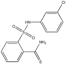 2-[(3-chlorophenyl)sulfamoyl]benzene-1-carbothioamide Struktur