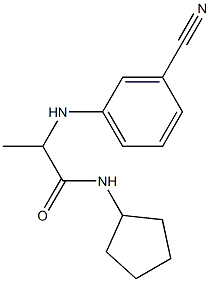 2-[(3-cyanophenyl)amino]-N-cyclopentylpropanamide Struktur