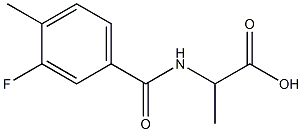 2-[(3-fluoro-4-methylbenzoyl)amino]propanoic acid Struktur