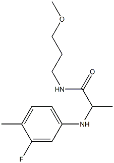 2-[(3-fluoro-4-methylphenyl)amino]-N-(3-methoxypropyl)propanamide Struktur